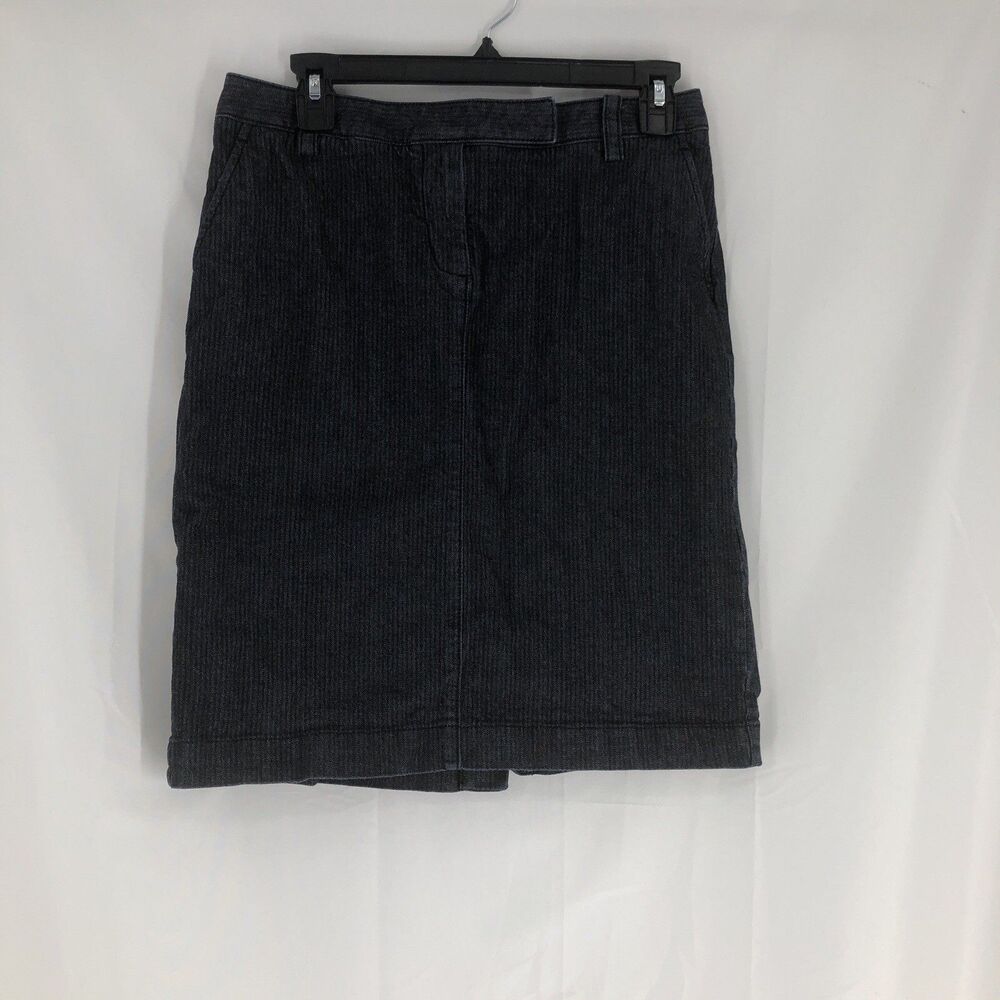Talbots Women’s Petite 4P Blue Denim Straight Pencil Knee Length